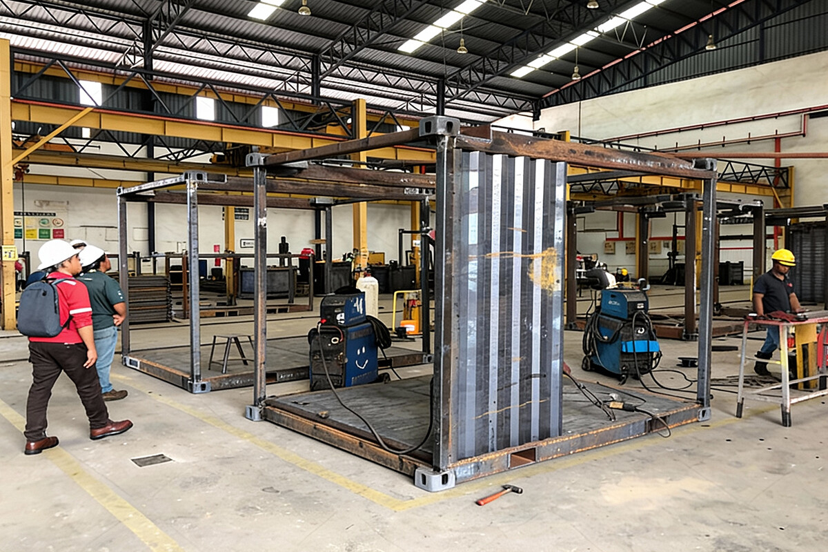 Container fabrication in pogress