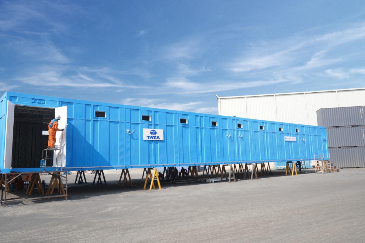57M x 11M Steel Modular unit built at Mundra, India