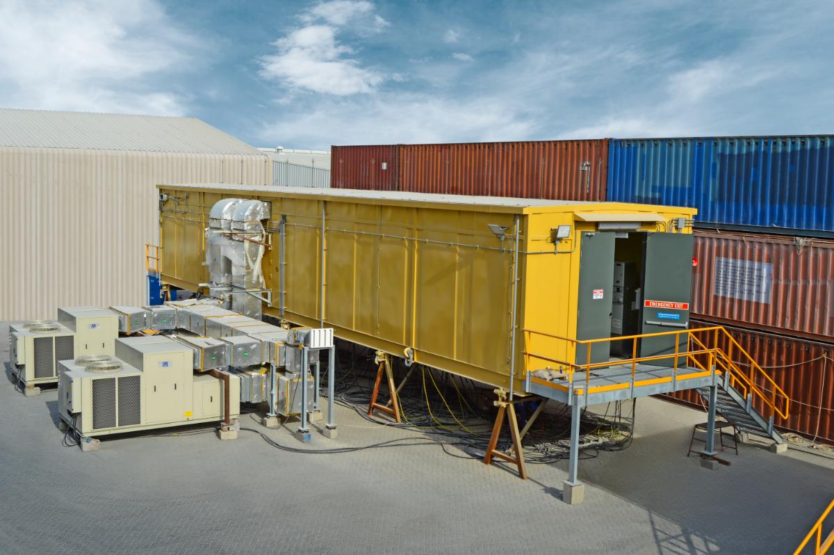 Custom Manffactured E-House with HVAC & Fire Systems