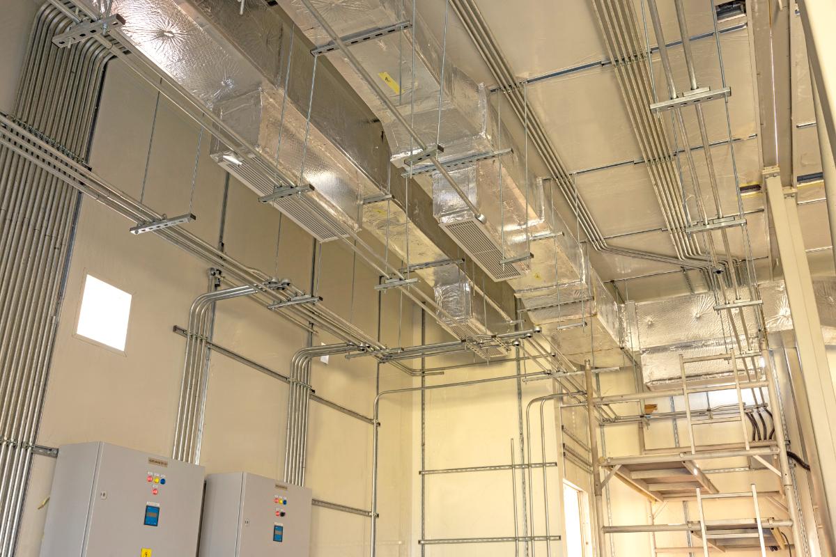 HVAC Installation in Modular E House Unit