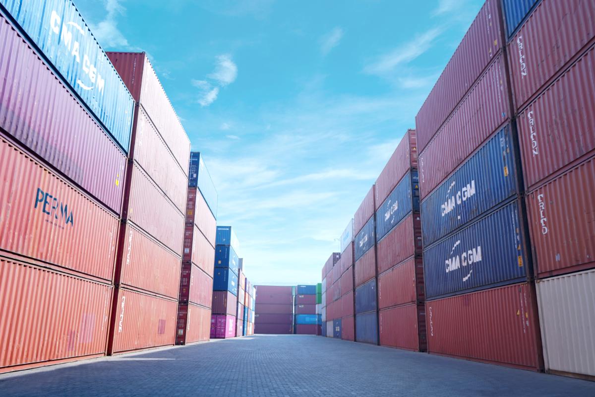 Containers stacked at Container Solutions India Depot
