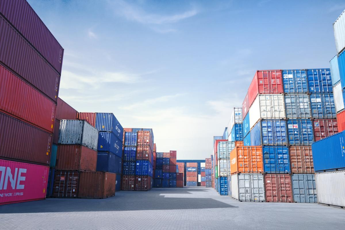 Serviced ISO Shipping container stack at India facility